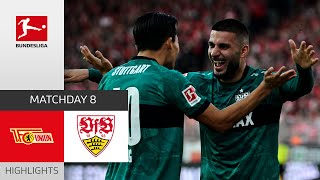 Union Berlin  VfB Stuttgart 03  Highlights  Matchday 8 – Bundesliga 202324 [upl. by Yruok]