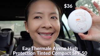 Eau Thermale Avene High Protection Tinted Compact SPF 50 Wear Test  Tiana Le [upl. by Brunhild]