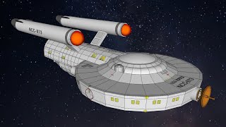 Animated starship tour Star Trek Sparrow Class USS Vortex NCC973 fanmade [upl. by Enneirda]