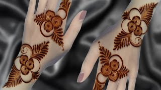 Easy simple New Latest Arabic Mehndi designs for hand l Mehndi Design For Back🌼Mehndi ka Designs [upl. by Coleman]