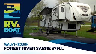 HUGE Double Loft Front Living 5th Wheel  Forest River Sabre 37FLL Walkthrough [upl. by Katy477]