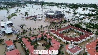 Mexican Open tennis venue ravaged by Hurricane John and left badly flooded [upl. by Norrahc725]