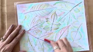 How to Make Leaf Rubbing Art [upl. by Bergerac718]