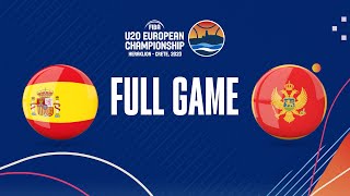 Spain v Montenegro  Full Basketball Game  FIBA U20 European Championship 2023 [upl. by Dnalerb]