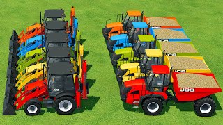 EXCAVATIONS WORK with CLAAS HARVESTERS and TRUCKS  CORN  Farming Simulator 22 [upl. by Merta607]