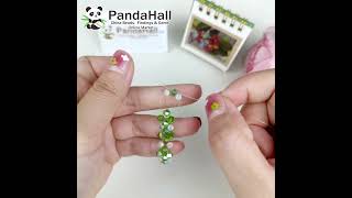 Glass Beads Bicone Green 4mm glassbeads jewelry [upl. by Azitram]