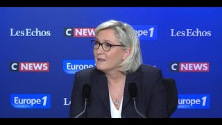 Aquarius  pour Marine Le Pen quotEmmanuel Macron est immigrationnistequot [upl. by Jori]