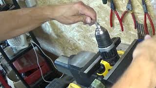 How to Replace the Drill Chuck Dewalt Models DCD796 DCD791 and DCD790 by Removing a ScrewOn Chuck [upl. by Cotsen916]