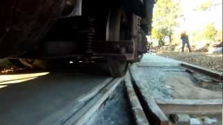 42s is the first tram on new track at Railway Square Sydney Tramway Museum [upl. by Lashond105]