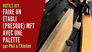 Outils DIY  Un établi avec une palette pour un travail pratique et efficace [upl. by Auos107]