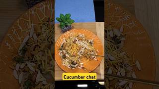 Cucumber chat  simple and easy snacks  chats eveningsnacks food [upl. by Ullyot]