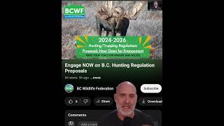 Warning  More SocialBased Hunting Regulations in BC [upl. by Older]