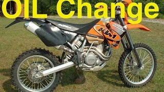 KTM Oil Change 400 450 520 EXC [upl. by Dawkins]