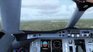 Airbus A380 Cockpit landing in Dublin FSX [upl. by Anaoy]