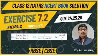 class 12 maths ex 72 que 242526 solution  integration solution integrals ncert12maths math [upl. by Ahsinom632]