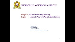 Lecture4 Diesel Power Plant AuxiliariesPPE [upl. by Gauldin]