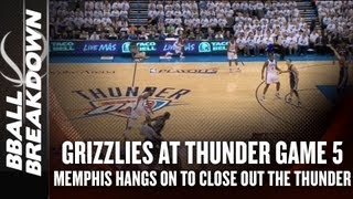 2013 NBA Playoffs Grizzlies at Thunder Game 5 [upl. by Anirok963]