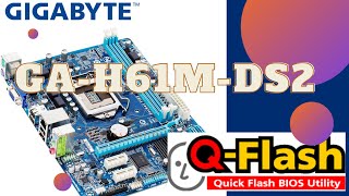 Aktualizacja biosu Gigabyte GAH61MDS2 DVI rev 10 przy uzyciu QFlash [upl. by Ydac]