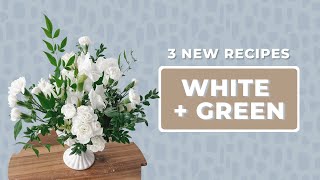 White And Green Flower Bouquets 🍐 3 Recipes to Inspire Your Next Design [upl. by Hull768]