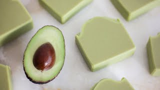 Homemade fresh avocado soap🥑 Smooth amp creamy natural recipe [upl. by Oer]