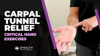 Carpal Tunnel Relief Critical Hand Exercises [upl. by Nylrem]