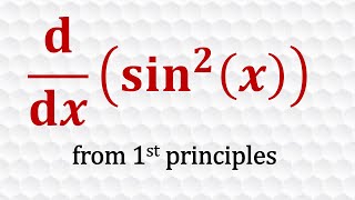 Derivative of sin2x from first principles [upl. by Kalie544]