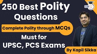 250 Best Polity Questions  Complete Polity through MCQs  Must for UPSC amp State PCS Exams [upl. by Ambrosane748]