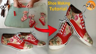 How to Make Handmade Beautiful Shoes with Simple Tools  Shoe Making Tutorial  Shoe Making Business [upl. by Jamille693]