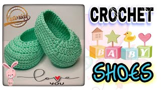 🧶Crochet Baby Shoes  How to Crochet Baby Shoes 03 Months For Beginners  Crochet Based Shoes [upl. by Adyahs]