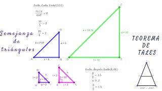 Semejanza de triángulos y Teorema de Tales [upl. by Dyraj]