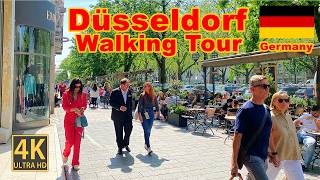 Düsseldorf 4K 2024 Street Walk Deutschland 🇩🇪 Königsallee Rheinuferpromenade Altstadt [upl. by Claresta]