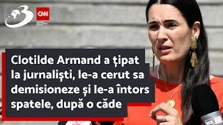 Clotilde Armand a țipat la jurnaliști lea cerut sa demisioneze și lea întors spatele [upl. by Pudens]