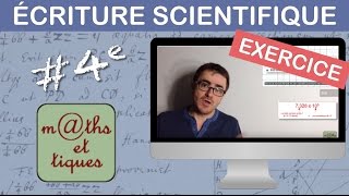 EXERCICE  Ecrire un nombre sous forme scientifique 1  Quatrième [upl. by Alicea]