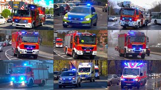 BEST OF EINSATZFAHRTEN LÜNEBURG  Feuerwehr Rettungsdienst Polizei amp THW auf Alarmfahrten [upl. by Onailime]