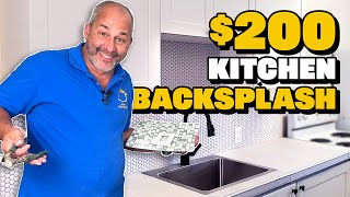 Easiest Tile Backsplash Ive Ever Done  Church Flip  Episode 6 [upl. by Mutz]