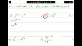 Index Laws 6 Algebraic Indices 1 [upl. by Norahc]