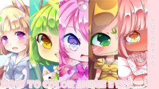 【Tutorial】How To Color Anime Eyes ♥ Paint Tool SAI [upl. by Boys]