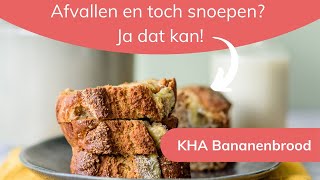 LUCHTIG BANANENBROOD MET HAVERMOUT  Koolhydraatarm recept [upl. by Iphlgenia386]