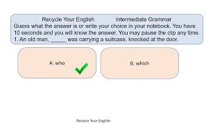 Tips to Intermediate grammar  25 Relative clauses 1 [upl. by Els]