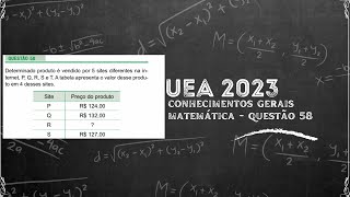 Questão 58 macro UEA 20232024 [upl. by Aidekal529]