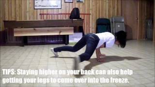 BboyBgirl Tutorial  How to Windmill to BabyFreeze Transition [upl. by Niawat]