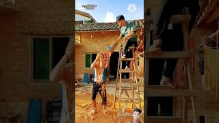 Tow friends of Chinese comedy funny comedy woodworking youtubeshorts shortvideo 🤣 [upl. by Nylitsirk]