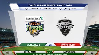 🔴 Live Khulna Tigers Vs Rangpur Riders – Match 9  KHT vs RAN Live  Bangladesh Premier League [upl. by Ecyoj746]