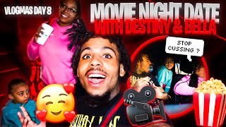 I TOOK DESTINY amp BELLA ON A MOVIE NIGHT DATE🥰😍BELLA KEEPS CUSSING😂‼️Funny😂❤️ [upl. by Yerahcaz]