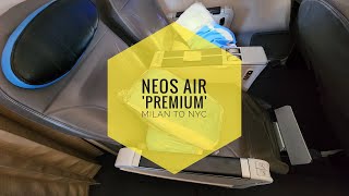 Neos Air Premium Review  Milan MXP to New York JFK [upl. by Arraic787]