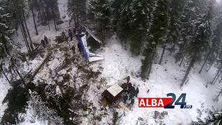 Alba24 VIDEO Filmare AERIANA de la locul ACCIDENTULUI AVIATIC din Apuseni [upl. by Takeshi603]