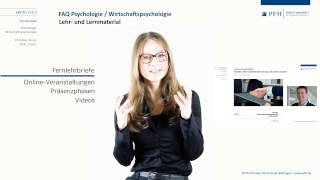 Lehr und Lernmaterial im Fernstudium Psychologie Wirtschaftspsychologie [upl. by Adelaida]