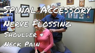 Flossing the Spinal Accessory Nerve  Shoulder amp Neck Pain [upl. by Anyzratak318]