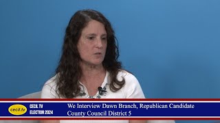 We Interview Dawn Branch Republican Candidate For County Council District 5 [upl. by Noskcaj767]