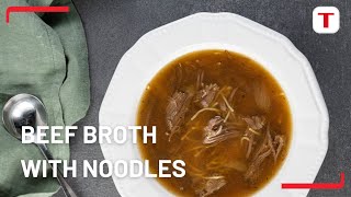 Beef Broth with Noodles  Everyday Gourmet S12 [upl. by Ennaimaj]